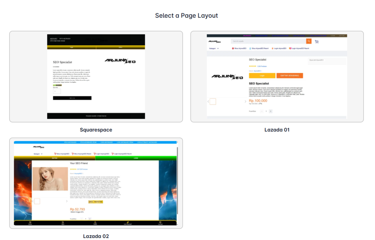 Landing Page Layouts